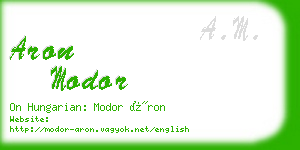 aron modor business card